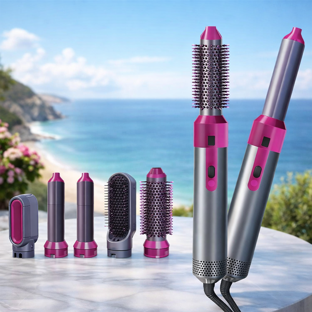 Hot Air Brush Hair Styler – Dryer, Curler & Volumizer 5-in-1